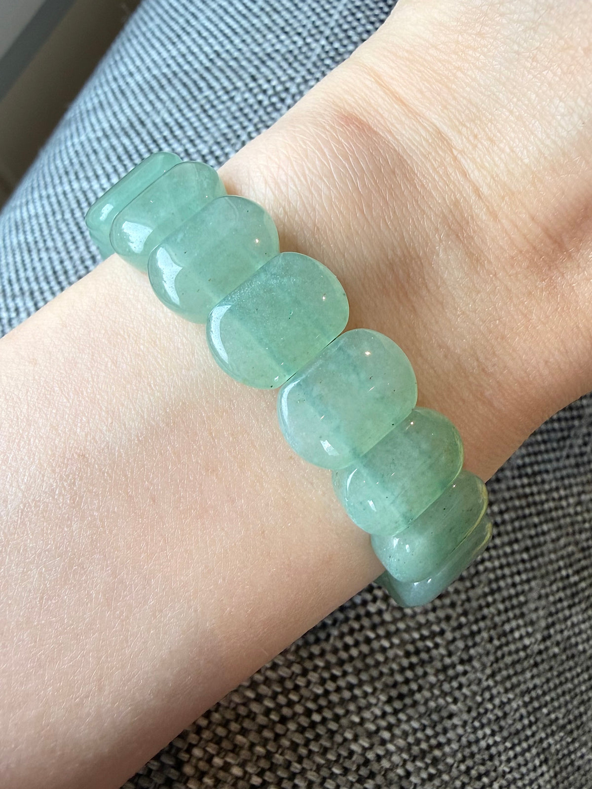 Grønn Aventurin armbånd 13mm+
