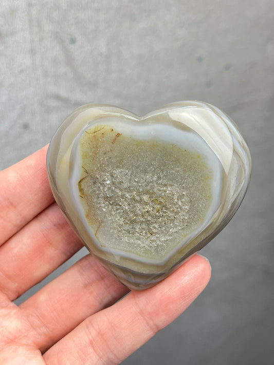 Druzy agat hjerte C