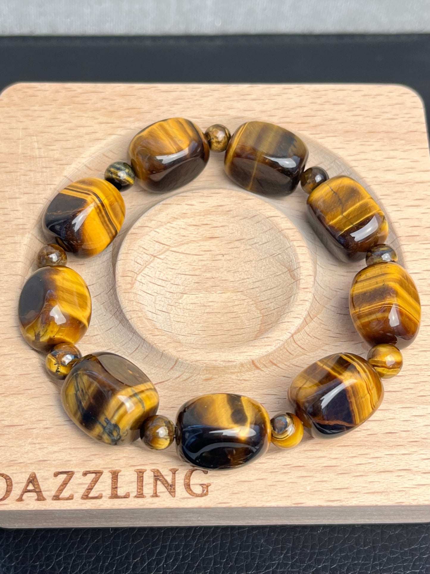 Tigerøye armbånd 16mm+