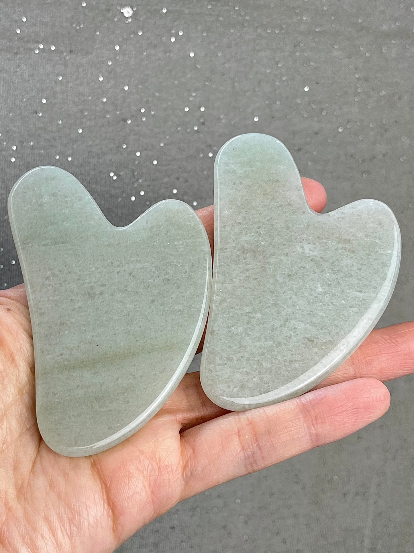Grønn Aventurin Gua Sha med gaveeske