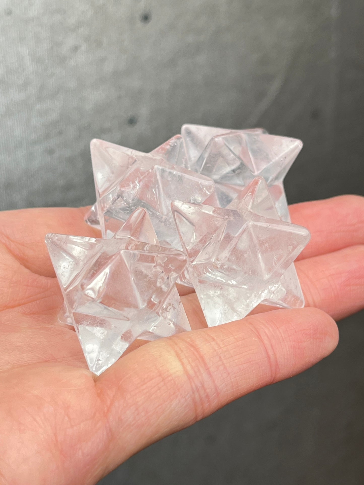 Bergkrystall klar kvarts Merkaba