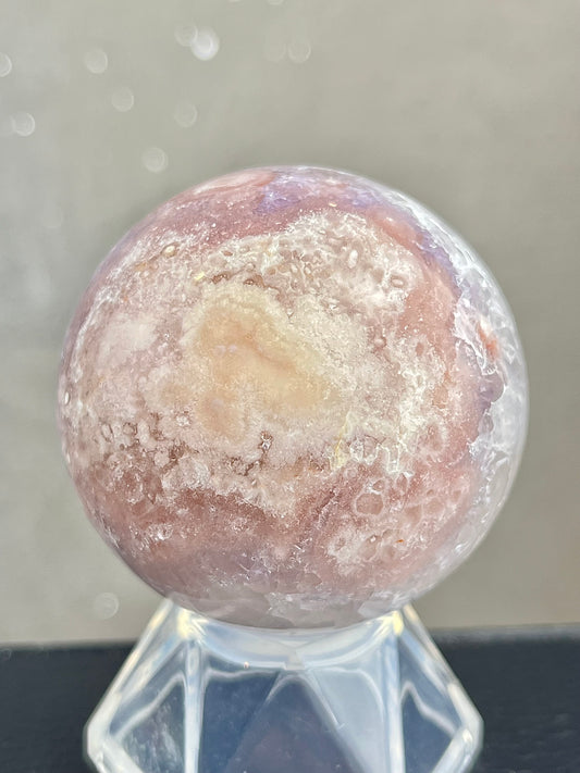 Blomster Agat med kvarts/ametyst Kule