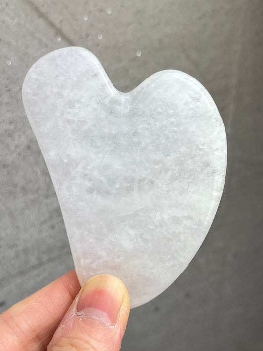 Bergkrystall Klar kvarts-Gua Sha