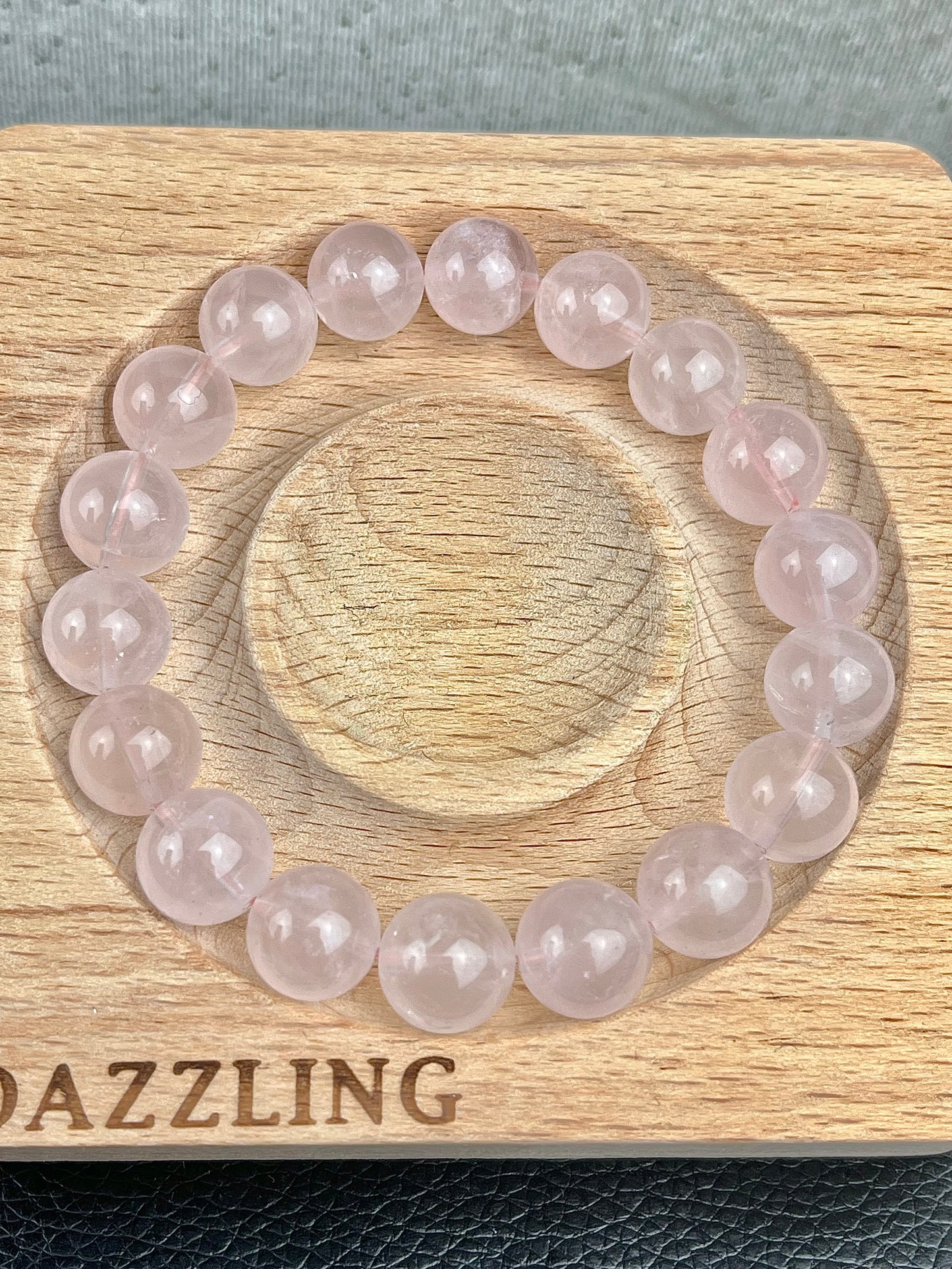 Rosenkvarts armbånd 10-11mm+