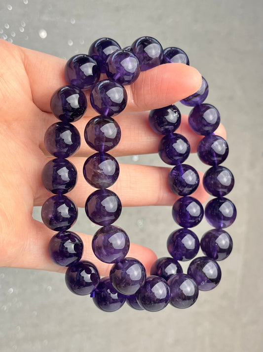 Ametyst armbånd 11mm+