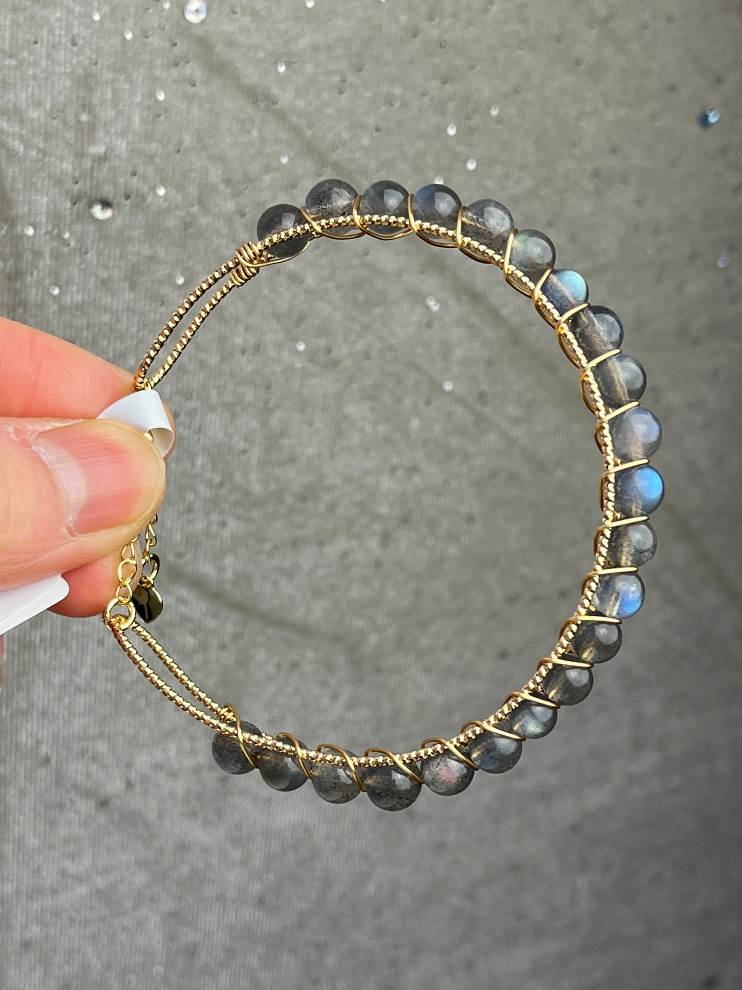 Labradoritt- Håndlaget armbånd
