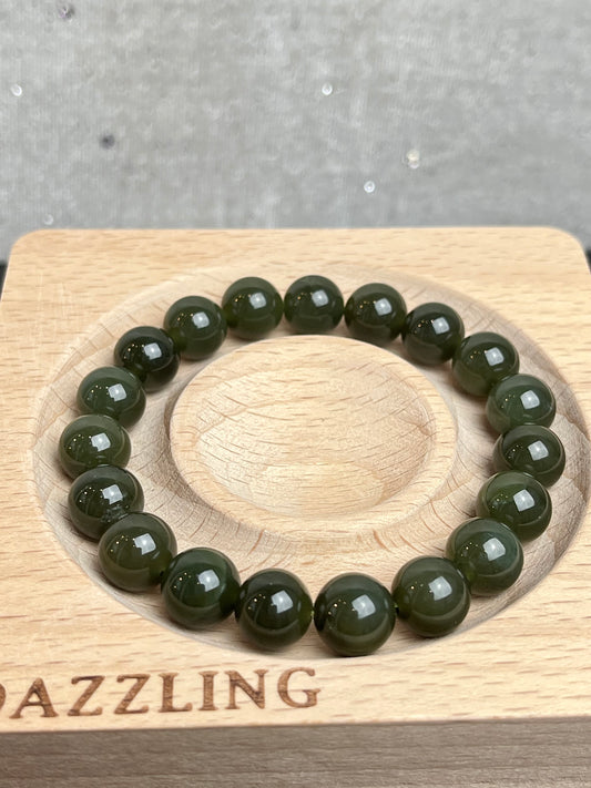 Jade, Nefritt armbånd 10mm+