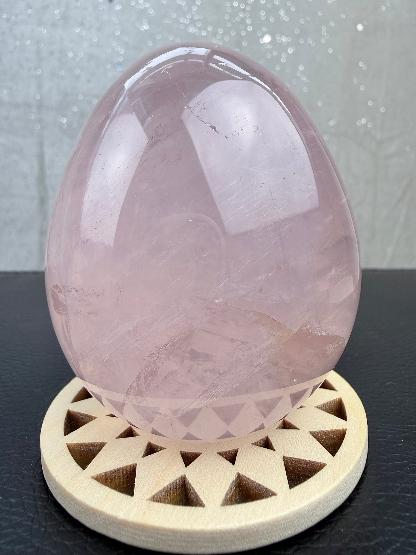 Dendritic Rosenkvarts Egg