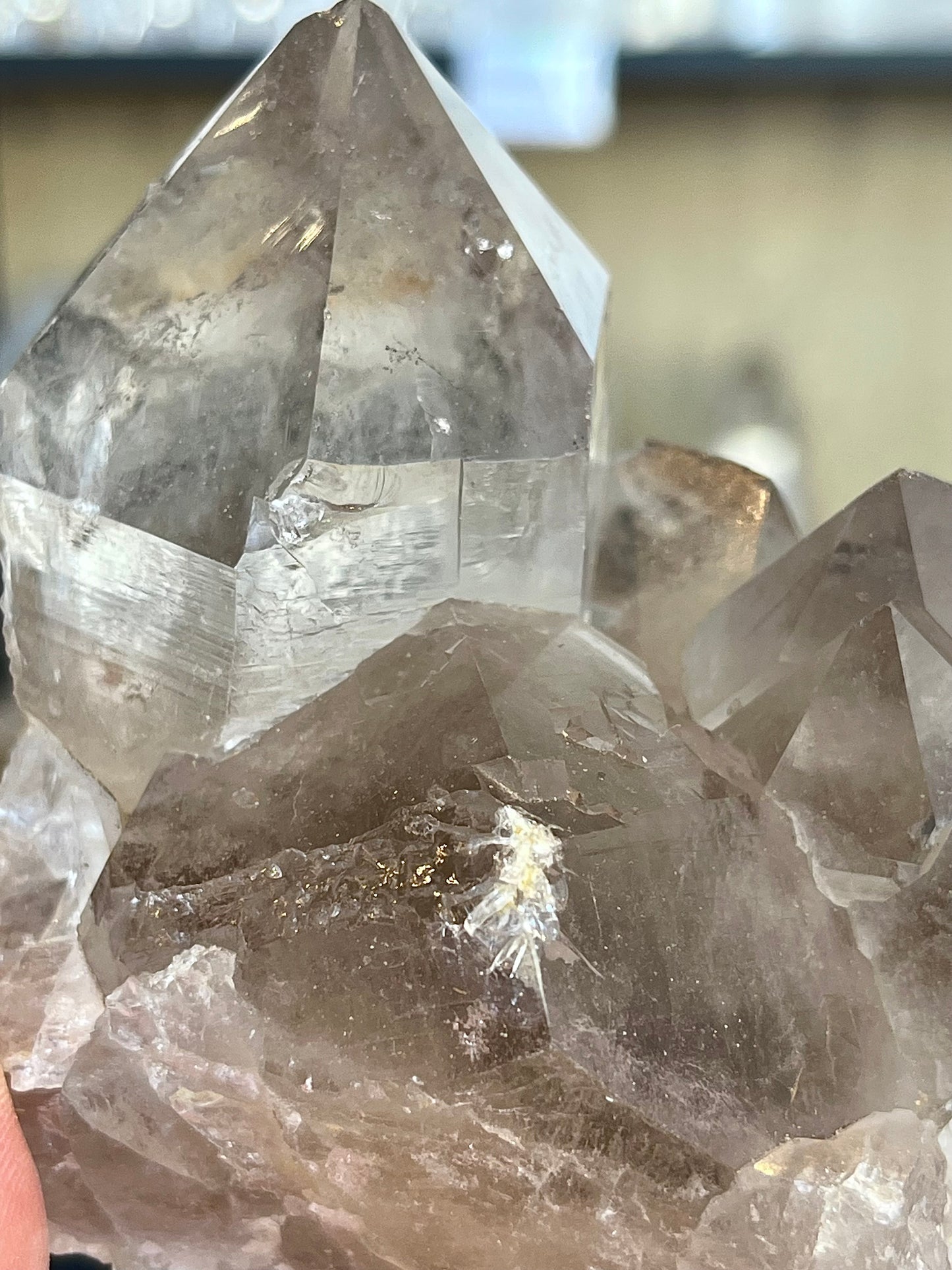 Smoky quartz cluster from Brazil