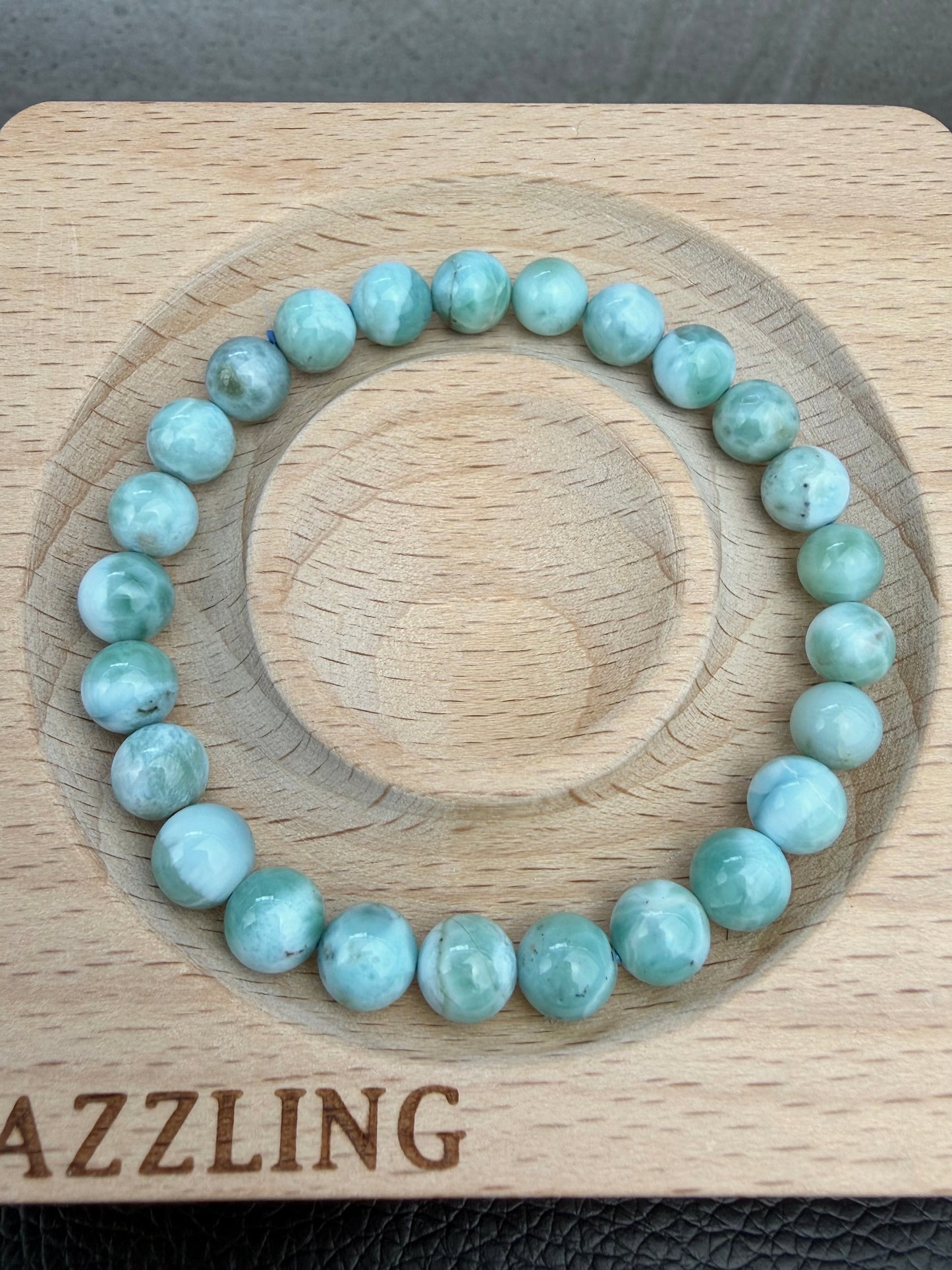 Larimar armbånd 7mm+