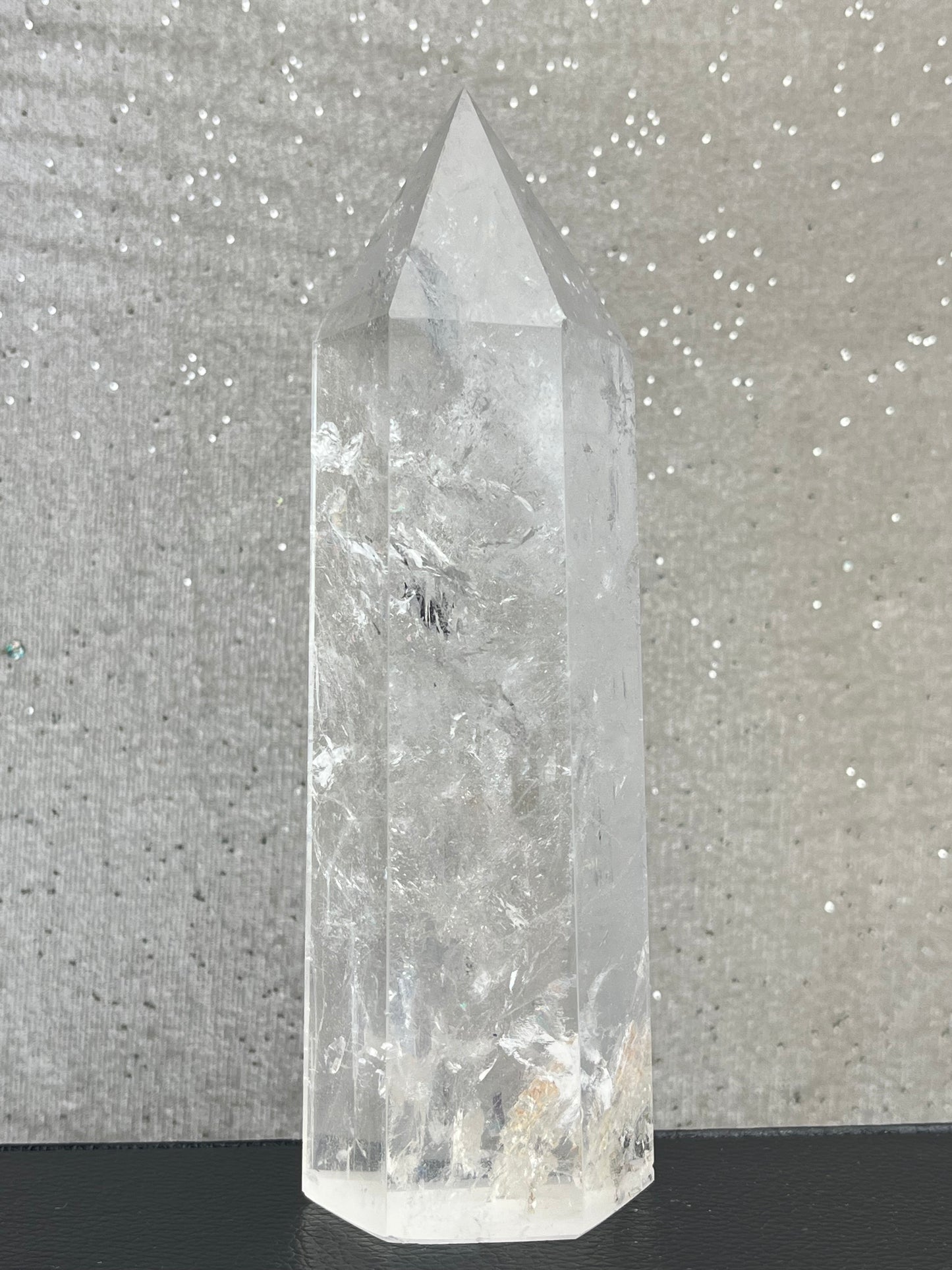 Bergkrystall klar kvarts tårn
