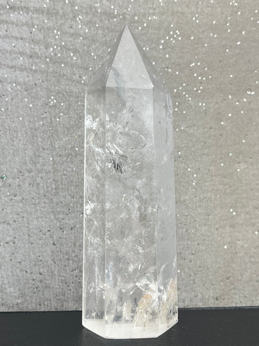 Bergkrystall klar kvarts tårn
