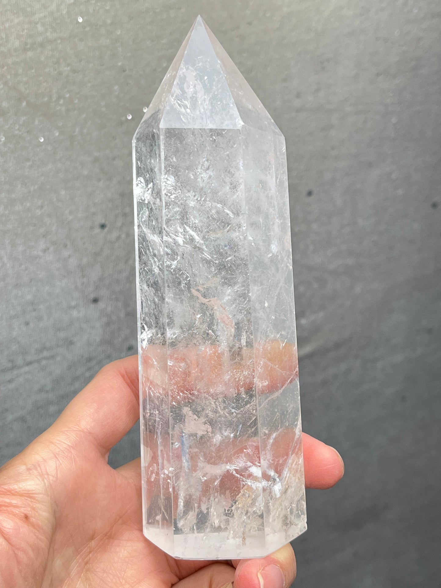 Bergkrystall klar kvarts tårn