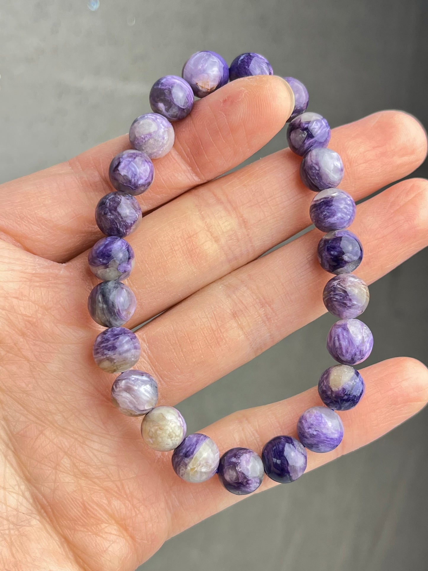 Charoitt armbånd 8mm+