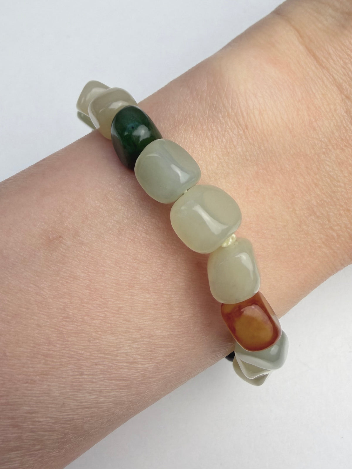 Jade, Nefritt armbånd 7-8mm+