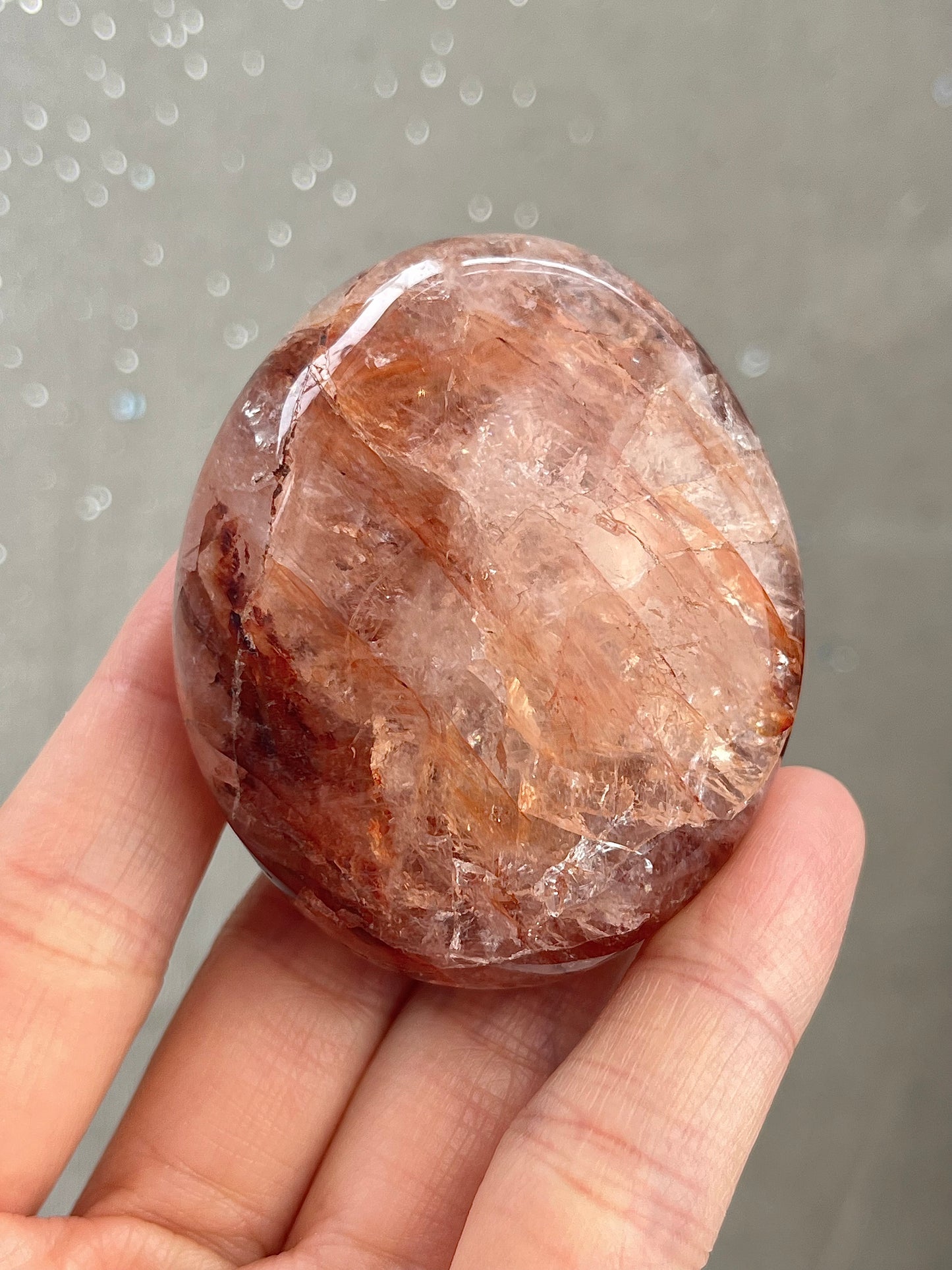 Flame Quartz Hand Stone
