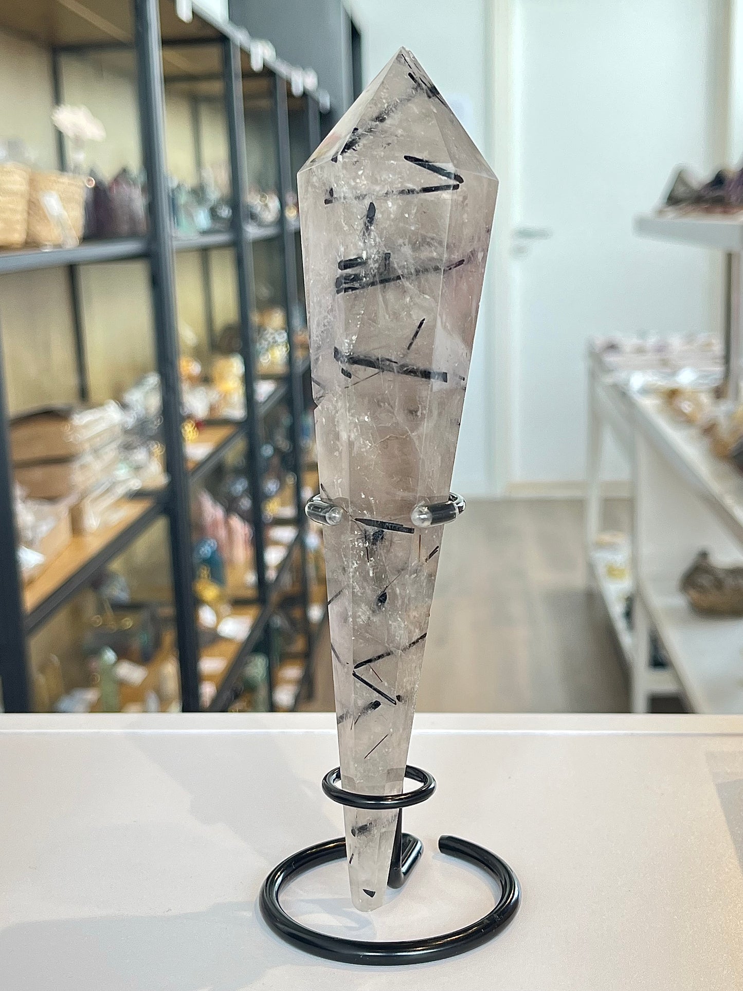 Polished Tourmaline Quartz Scepter