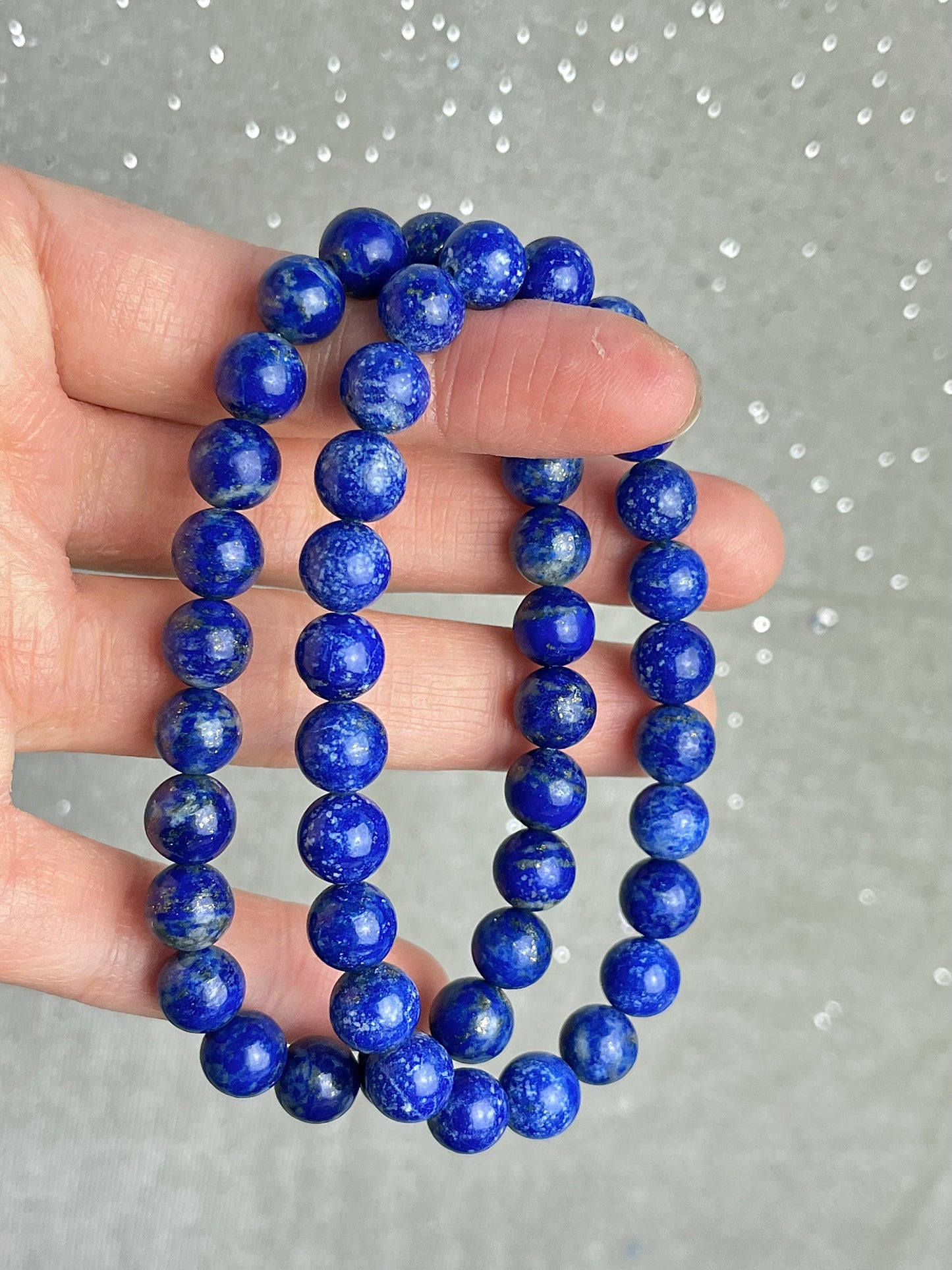 Lapis lazuli armbånd 8mm+