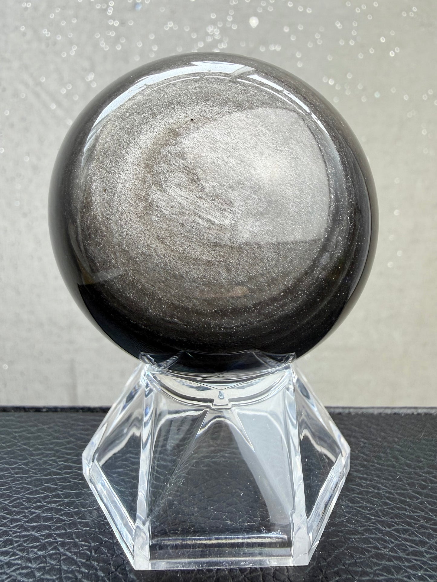 Sølv obsidian kule