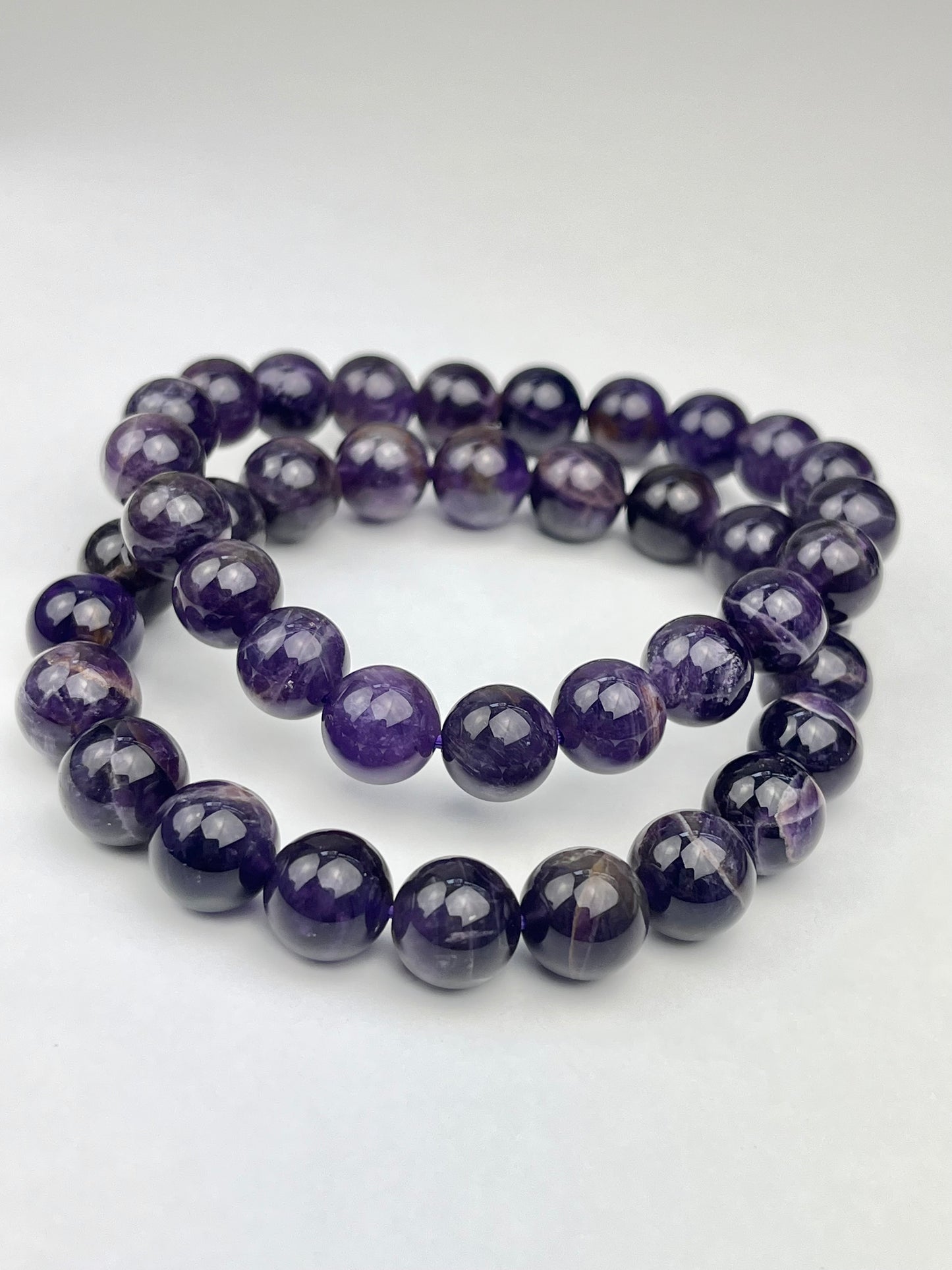 Bånd Ametyst armbånd 9-10mm+