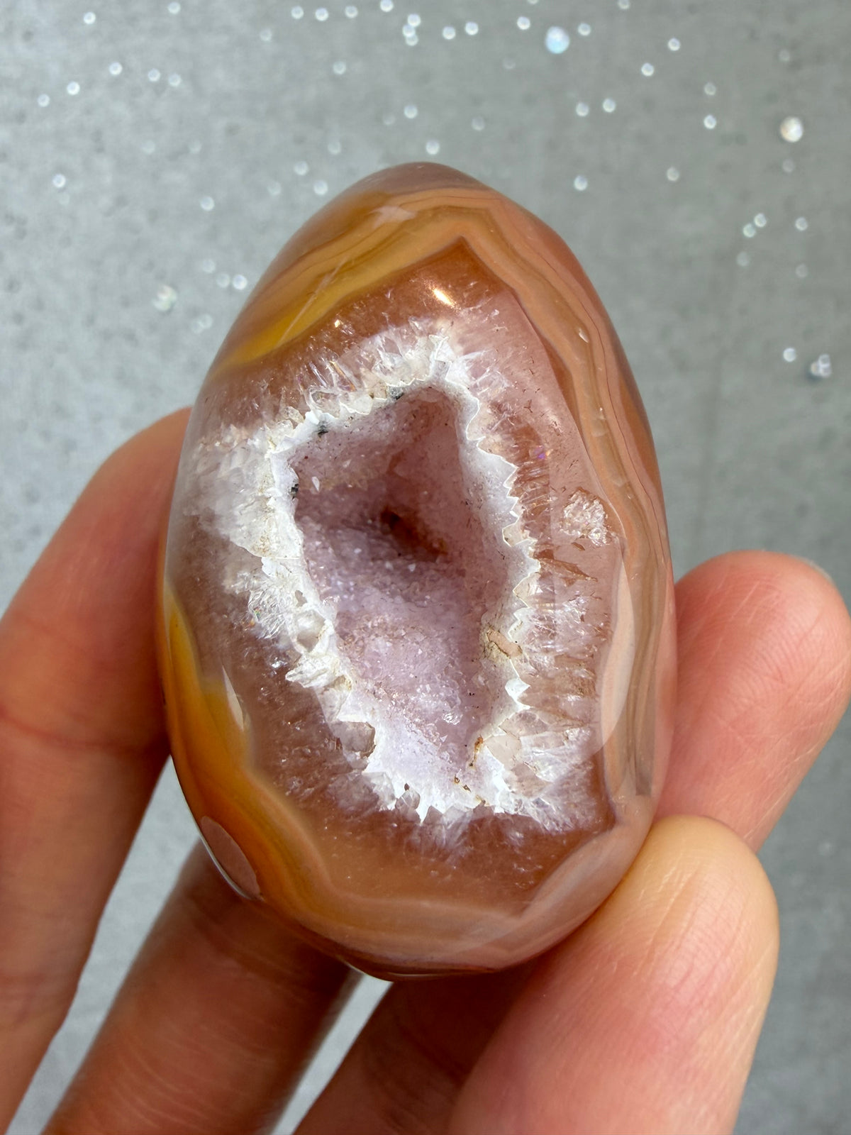 Druzy agat egg