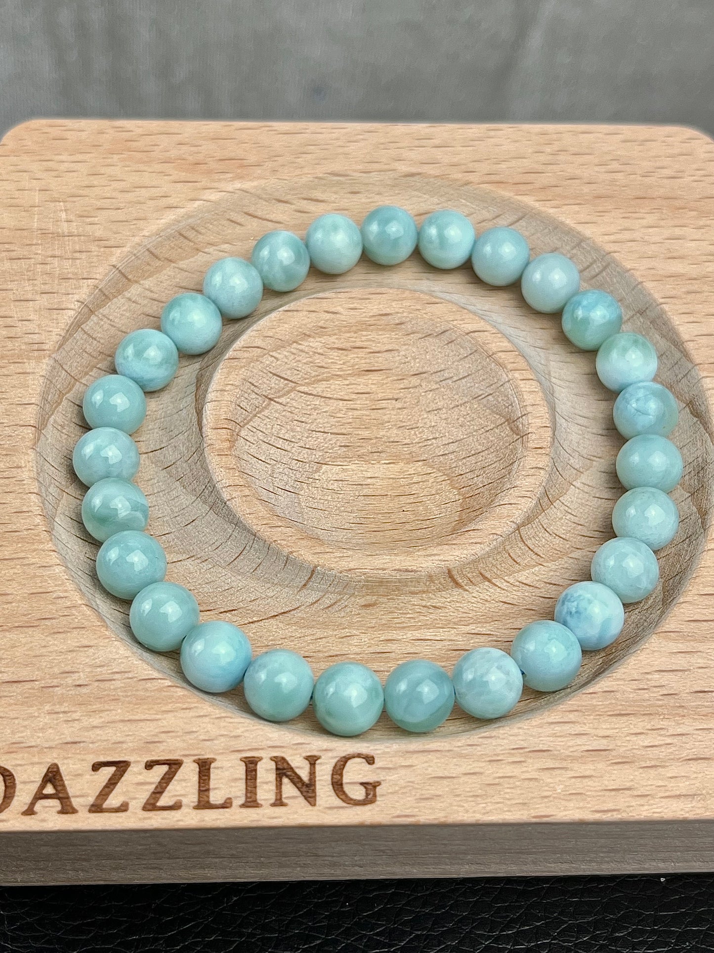 Larimar armbånd 7mm+