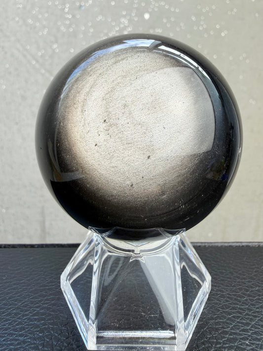 Sølv obsidian kule