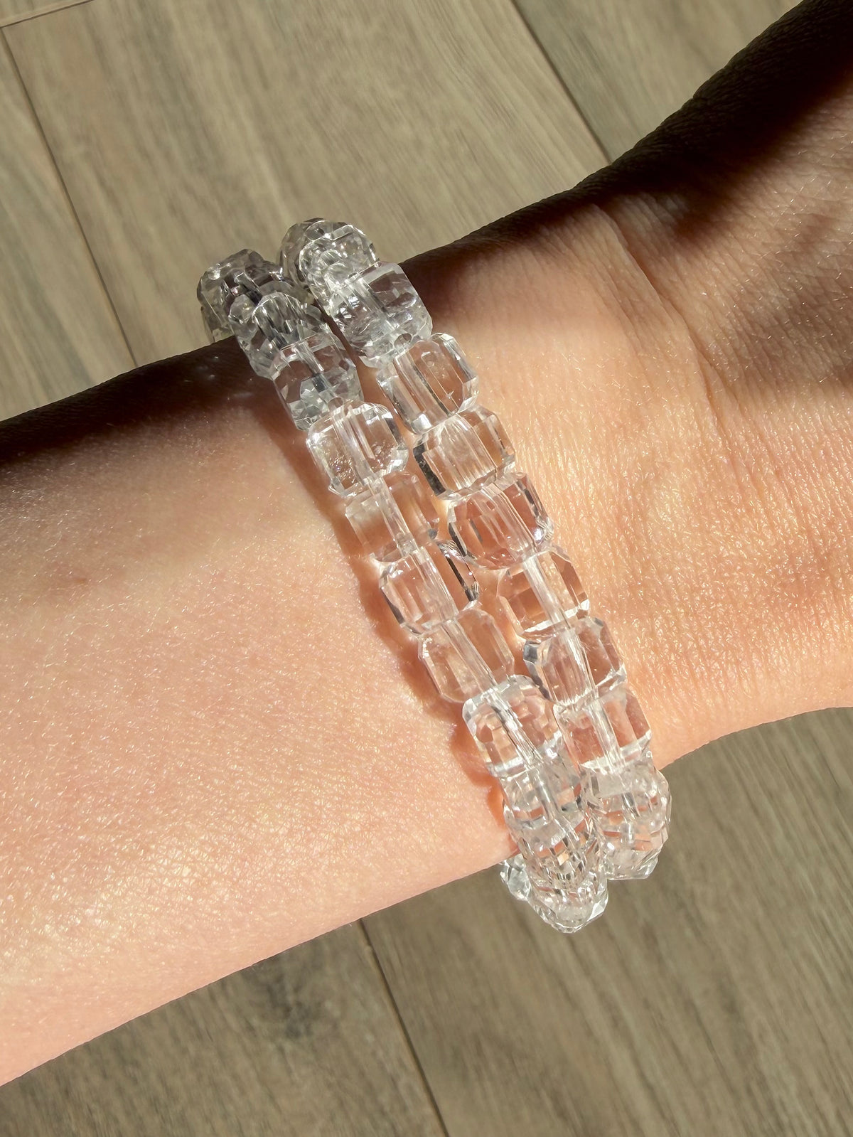 Bergkrystall klarkvarts armbånd 5mm+