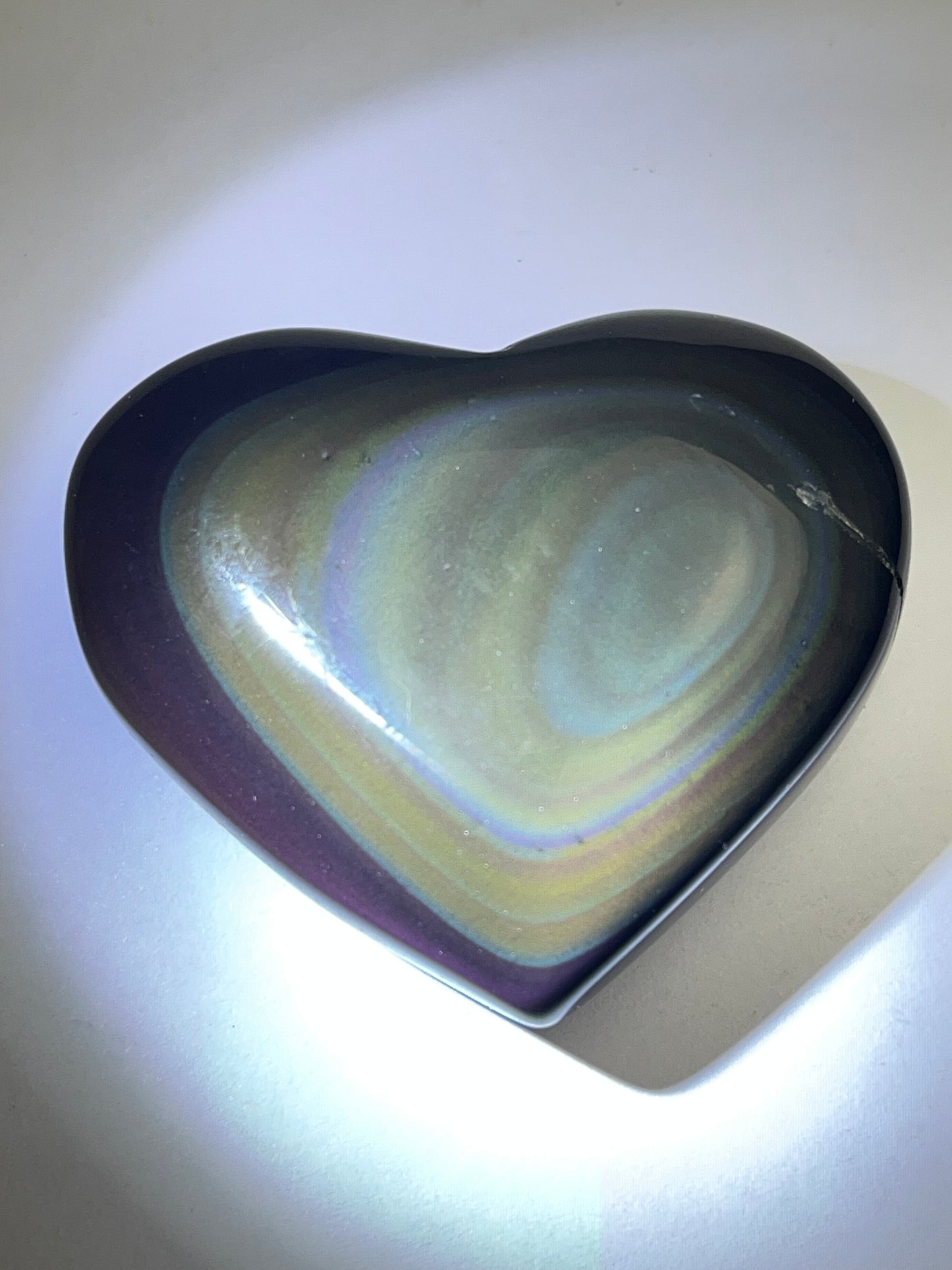 Regnbue obsidian Hjerte
