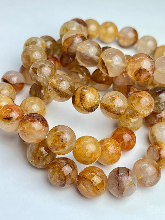 Golden healer kvarts armbånd 13-14mm+