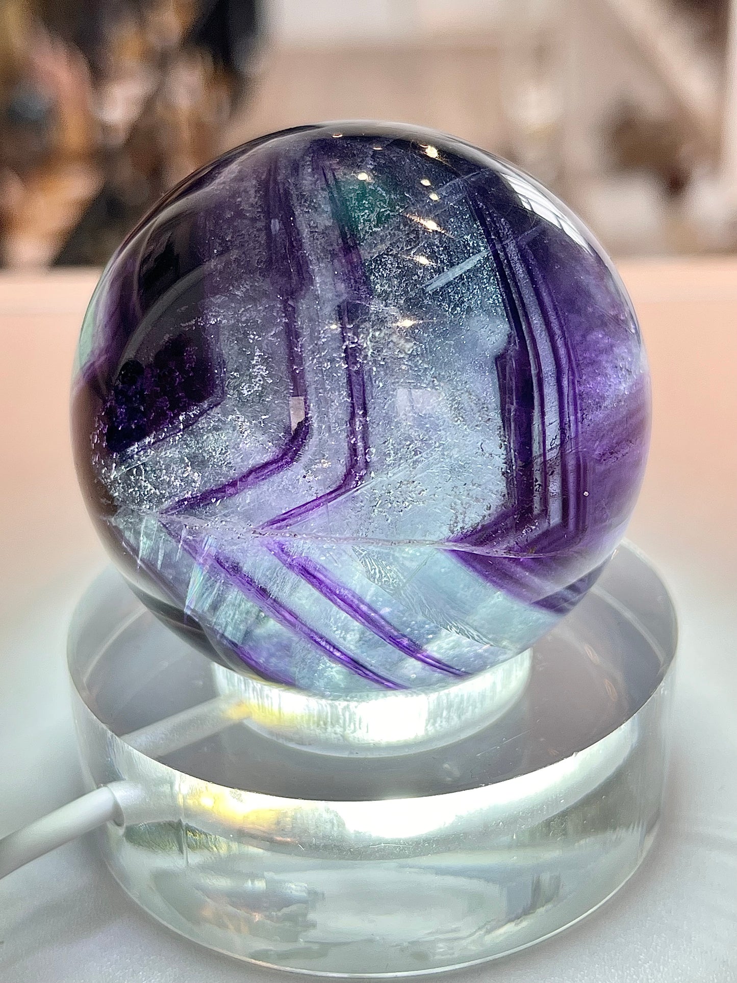 Rainbow Fluorite Sphere