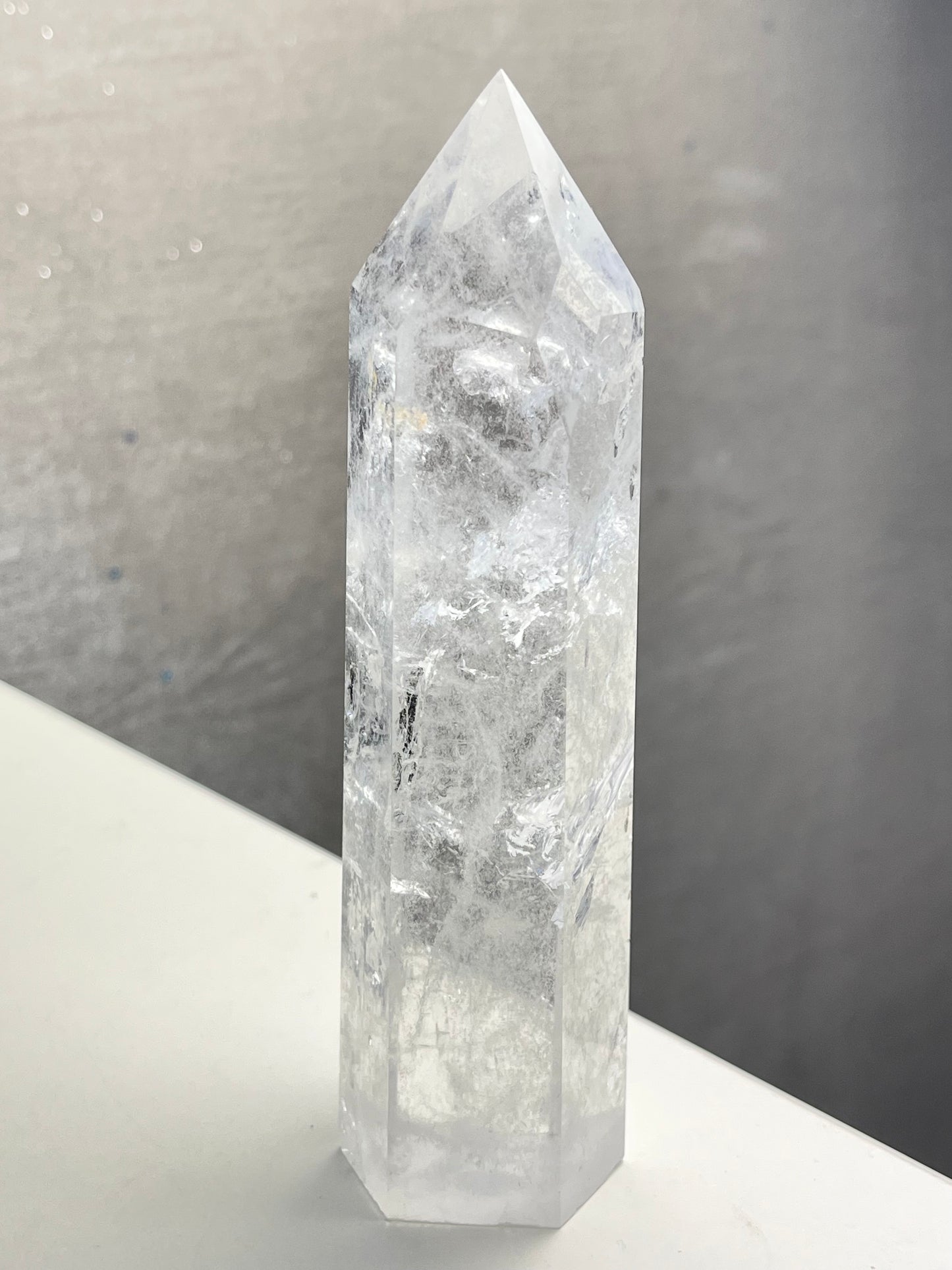 Bergkrystall klar kvarts tårn