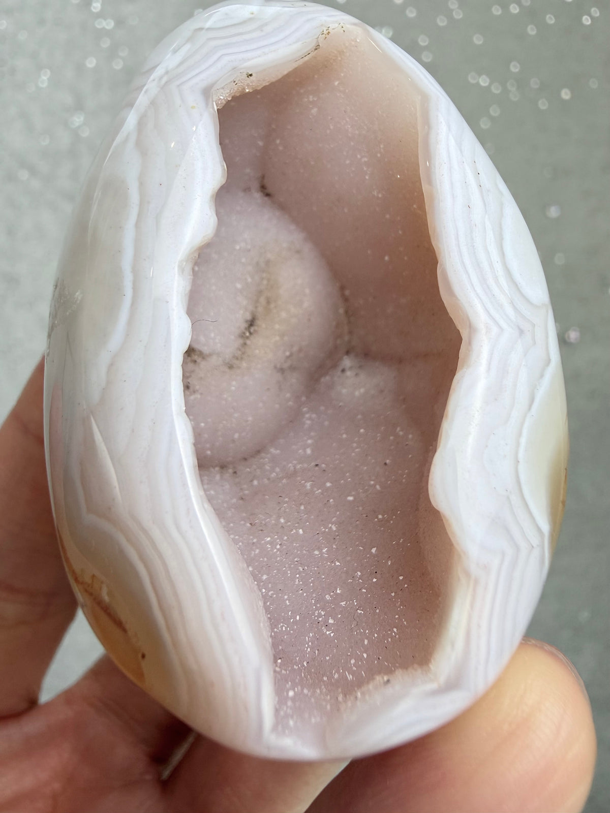 Druzy agat egg
