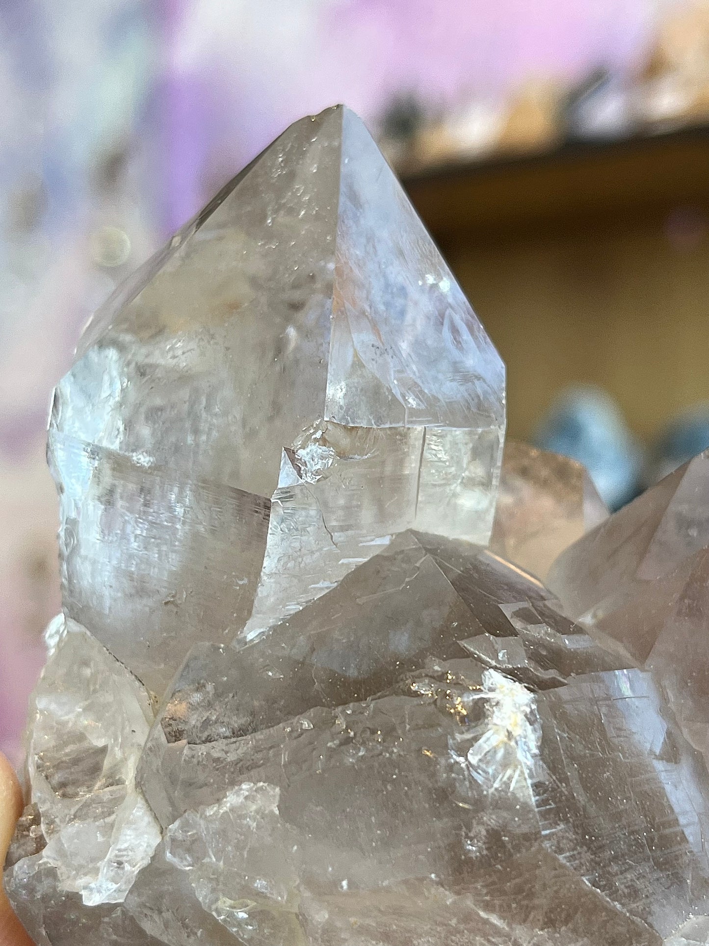 Smoky quartz cluster from Brazil