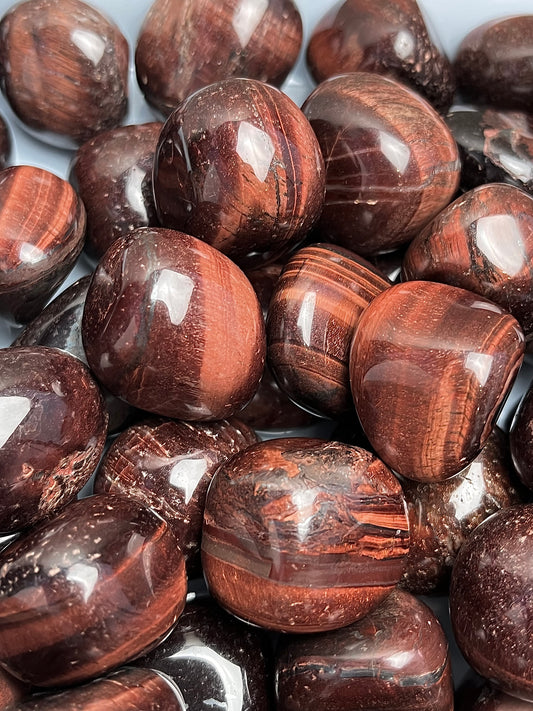 Rød Tigerøye (Okseøye) tromlet 20-25mm