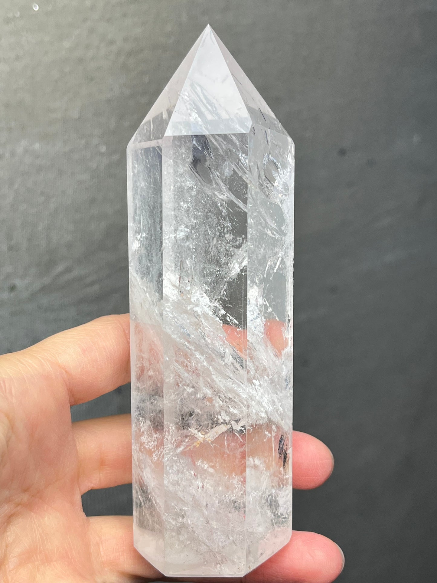 Bergkrystall klar kvarts tårn