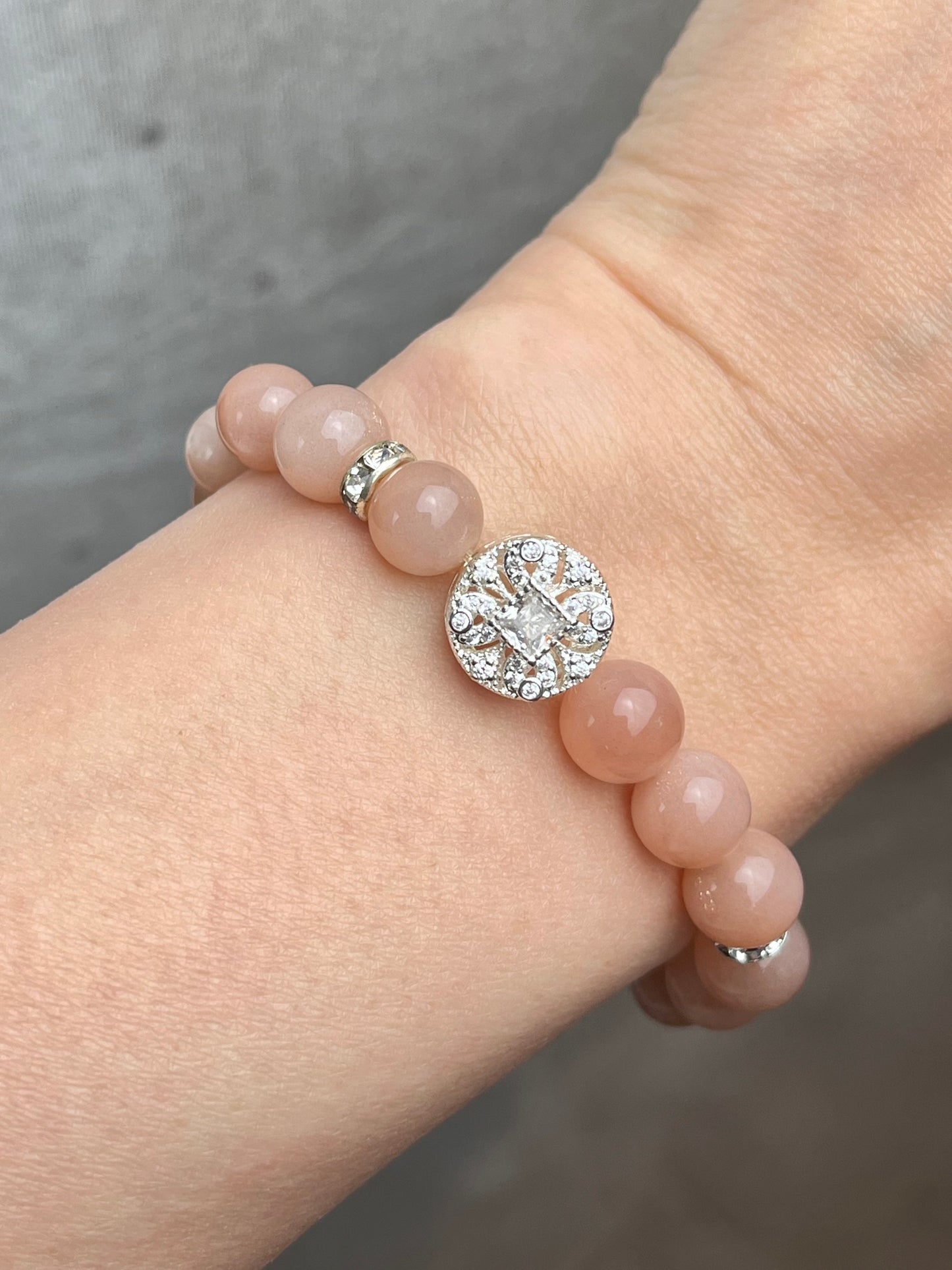 Månestein - Håndlaget armbånd