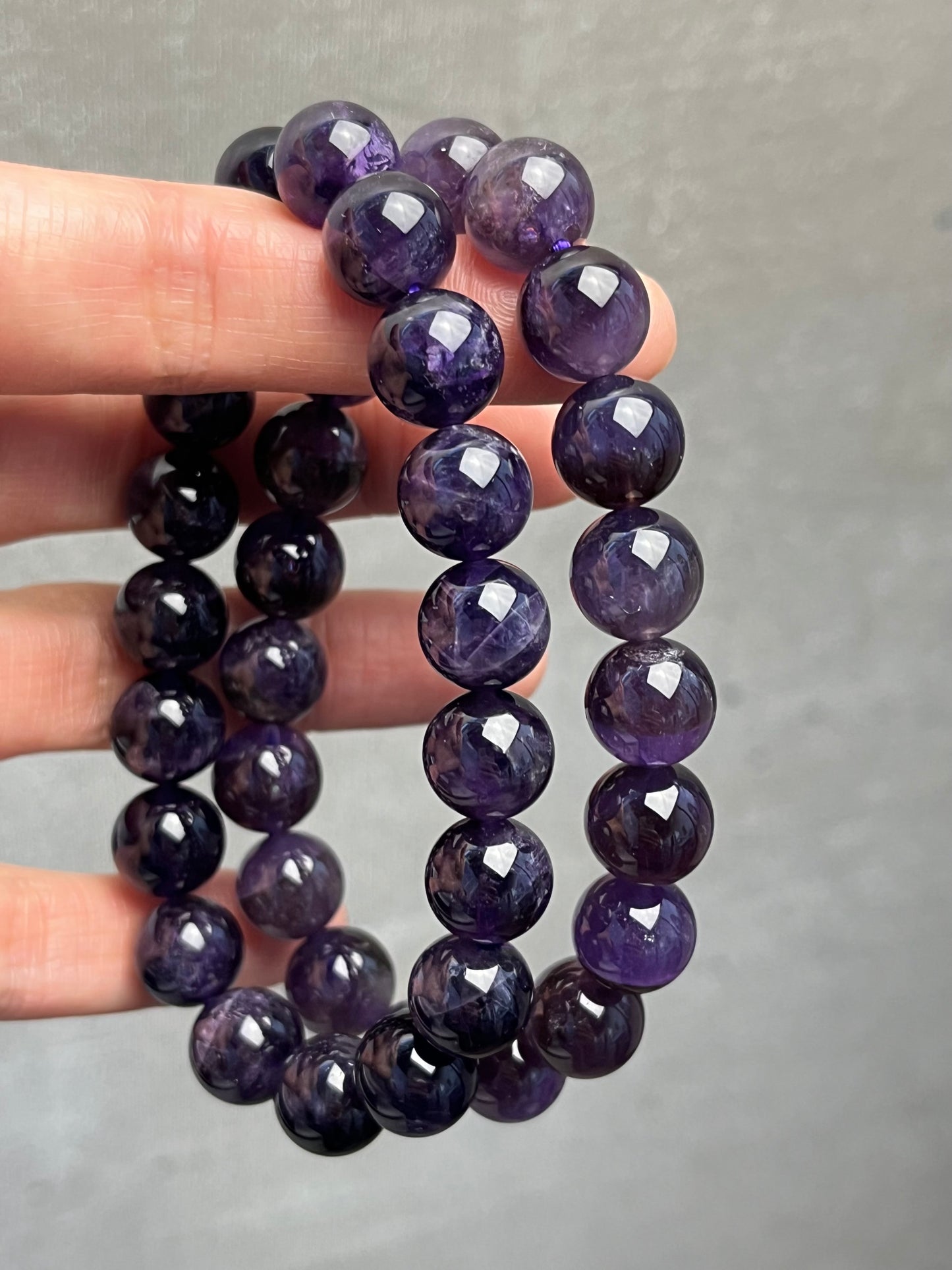 Ametyst armbånd 10-11mm+