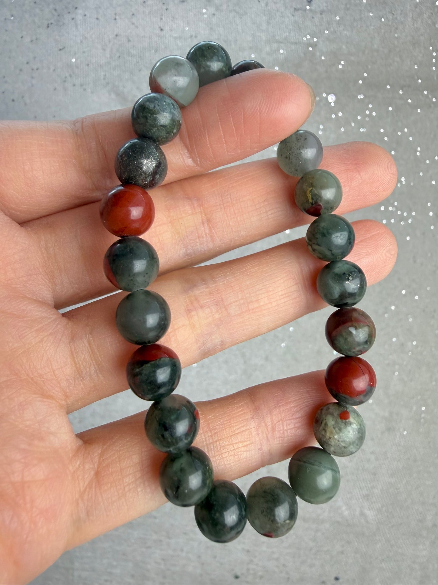 Afrikansk blodstein armbånd 8mm+