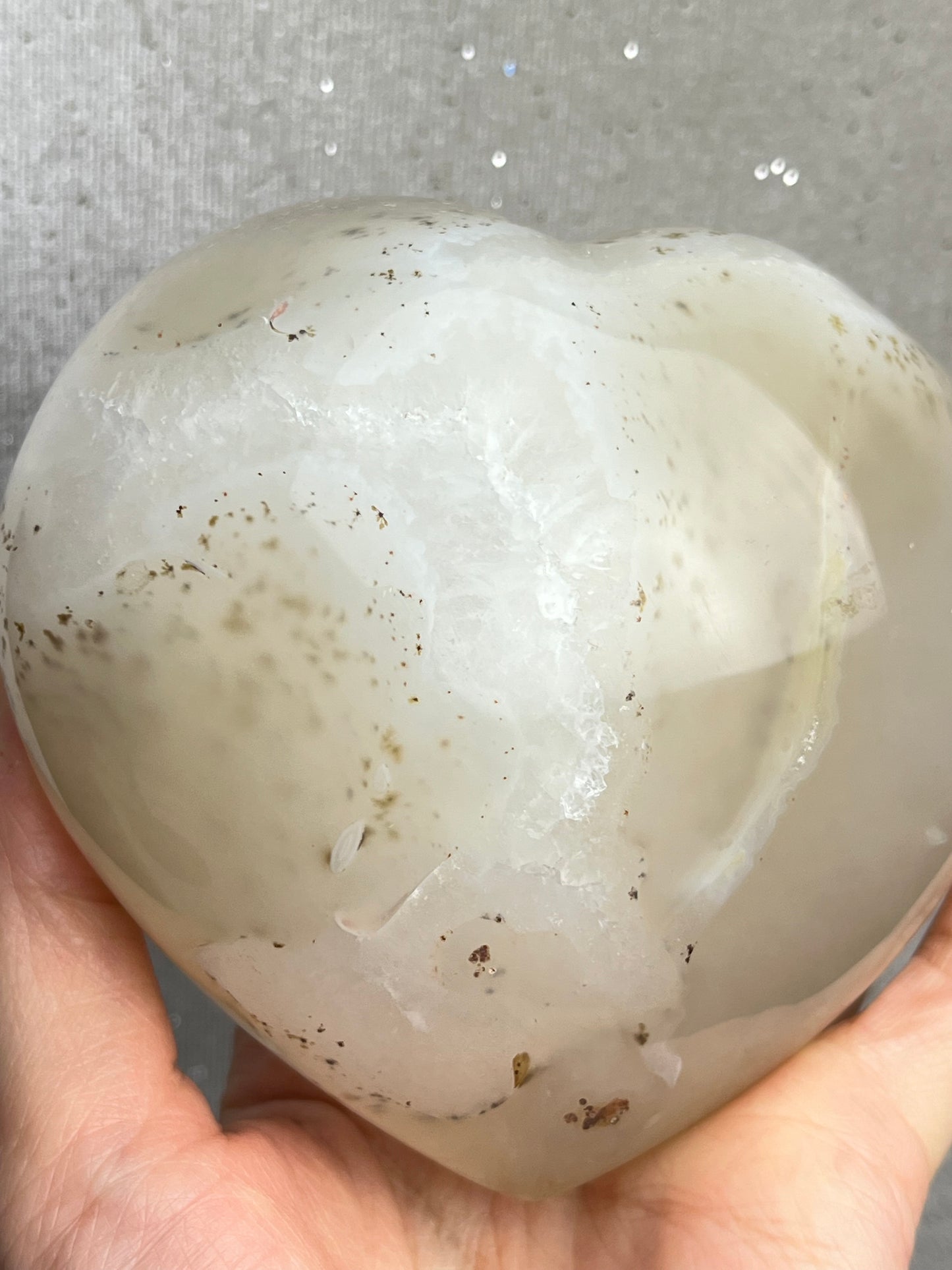 Druzy dendritic agat hjerte
