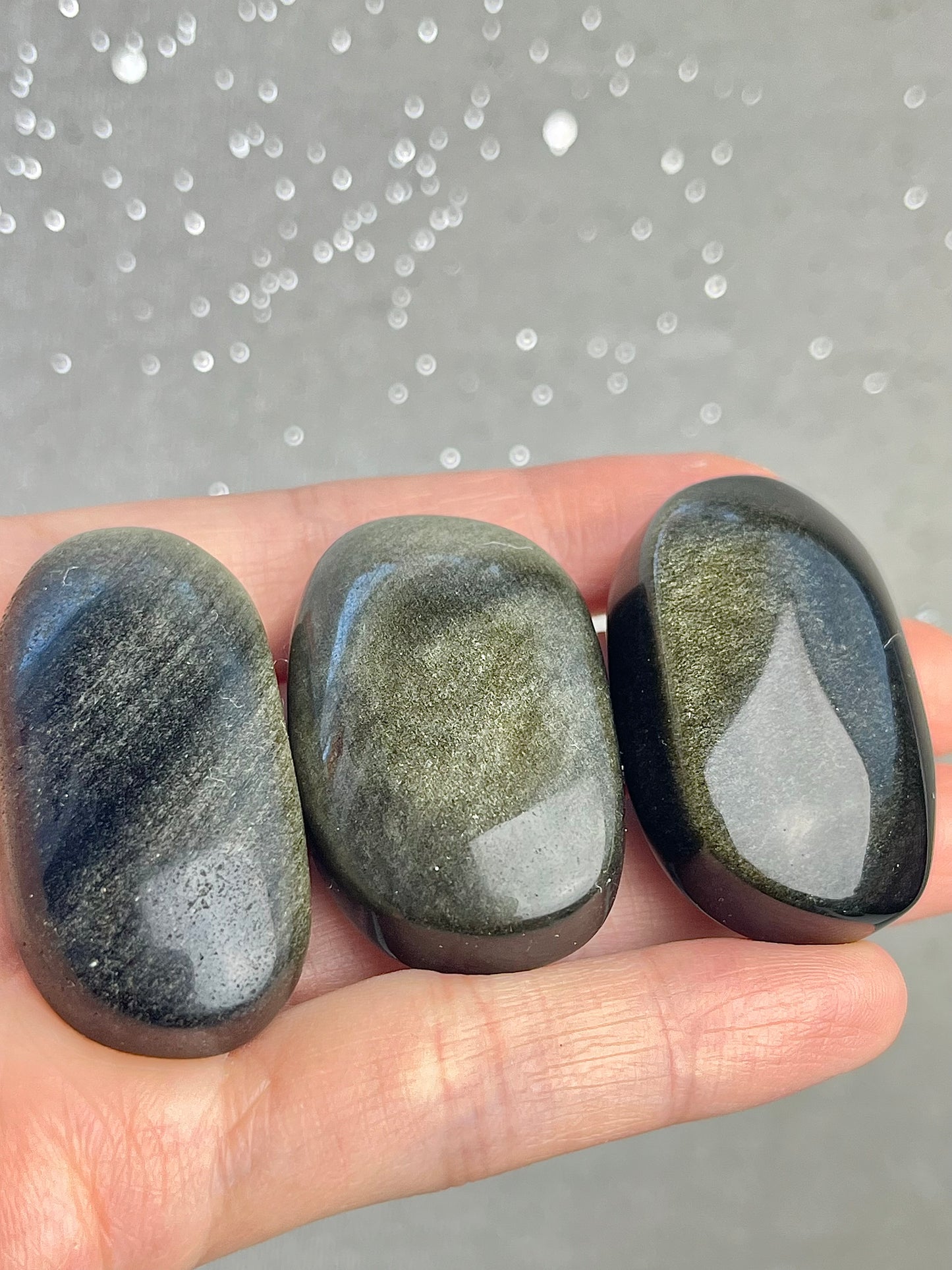 Gull Obsidian Håndstein