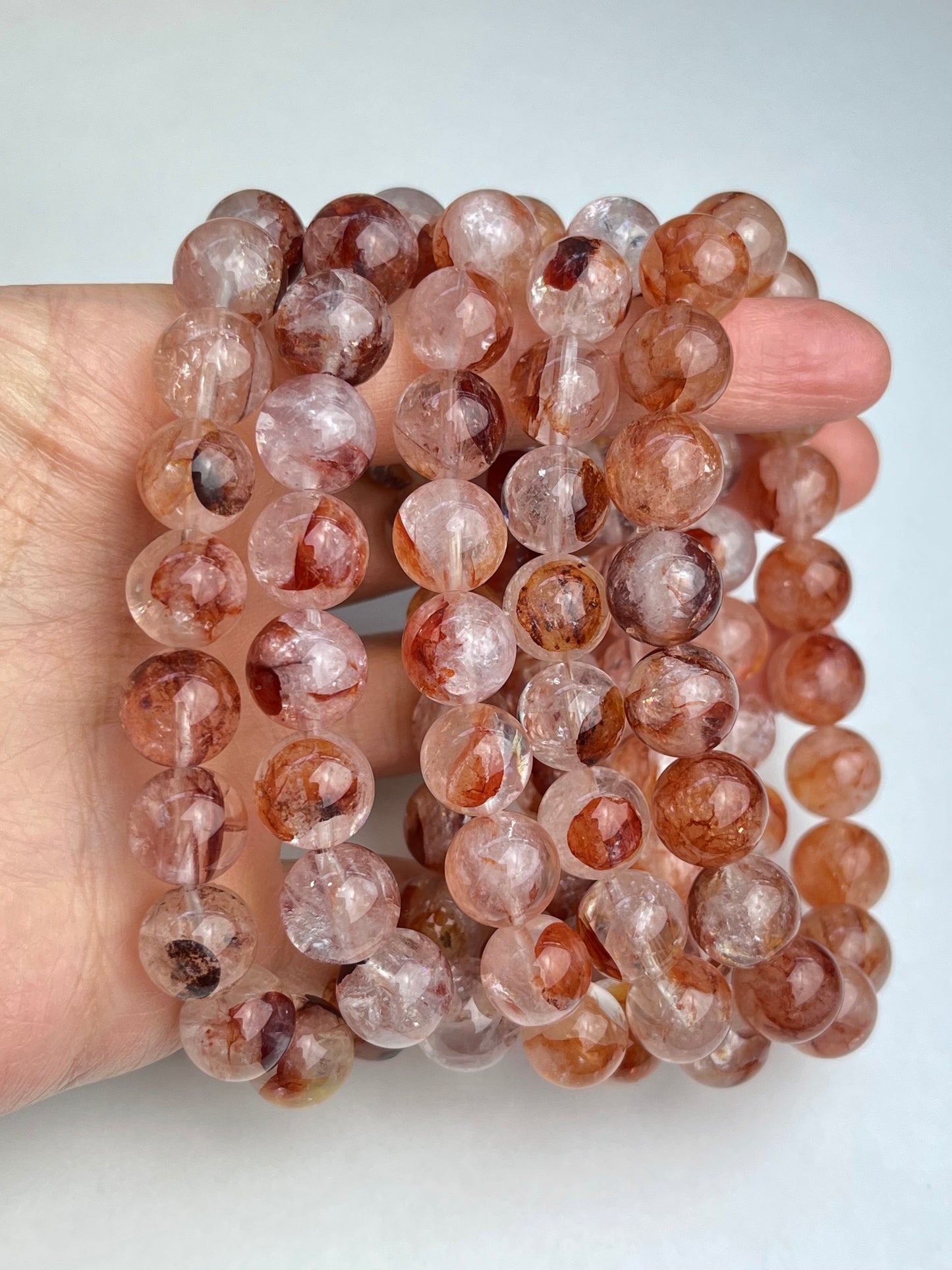 Flame quartz bracelet 10-11mm+