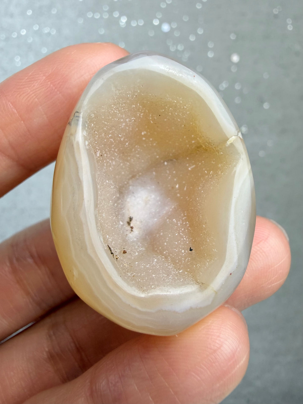 Druzy agat egg