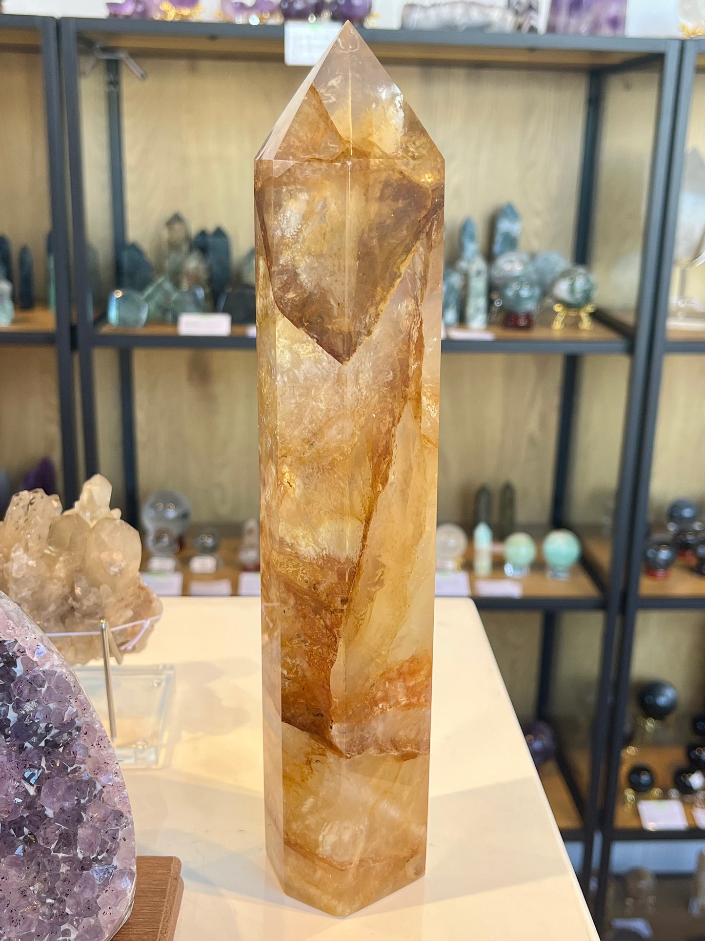 Golden healer kvarts tårn XL 27cm