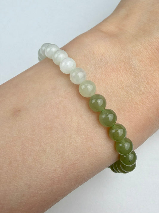 Jade, Nefritt armbånd 6mm+