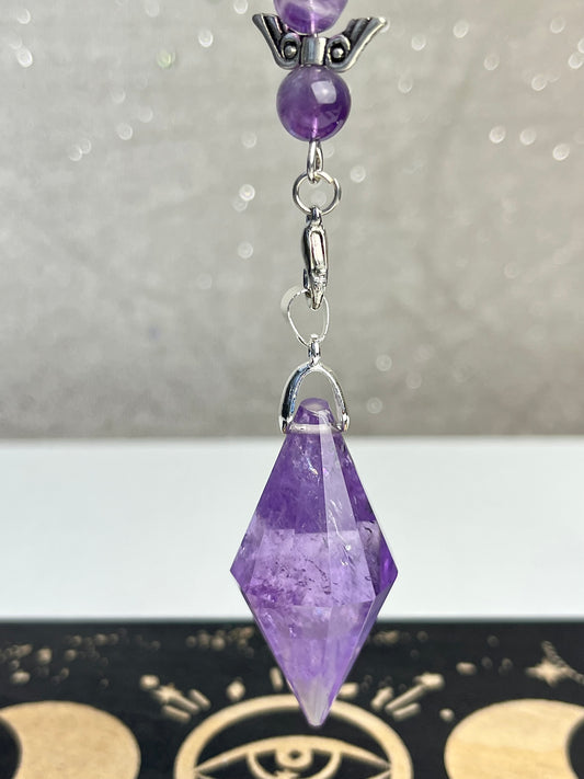 Ametyst Anheng/Pendel med kjede