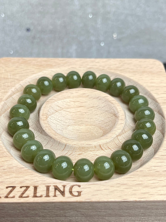 Jade, Nefritt armbånd 9mm+