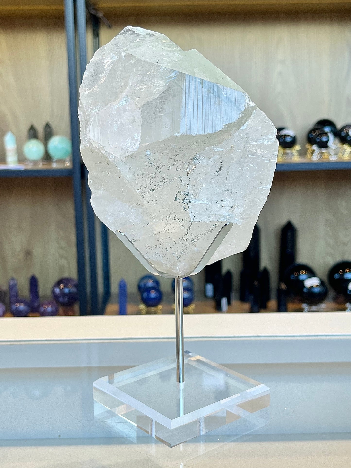 Chlorite in quartz from India (with stand), 1.7kg