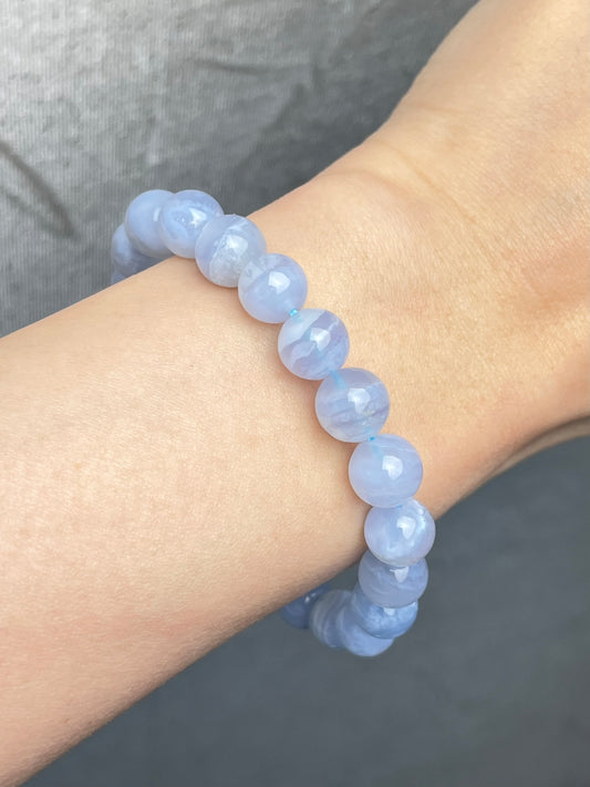 Blonde Agat armbånd 9-10mm+