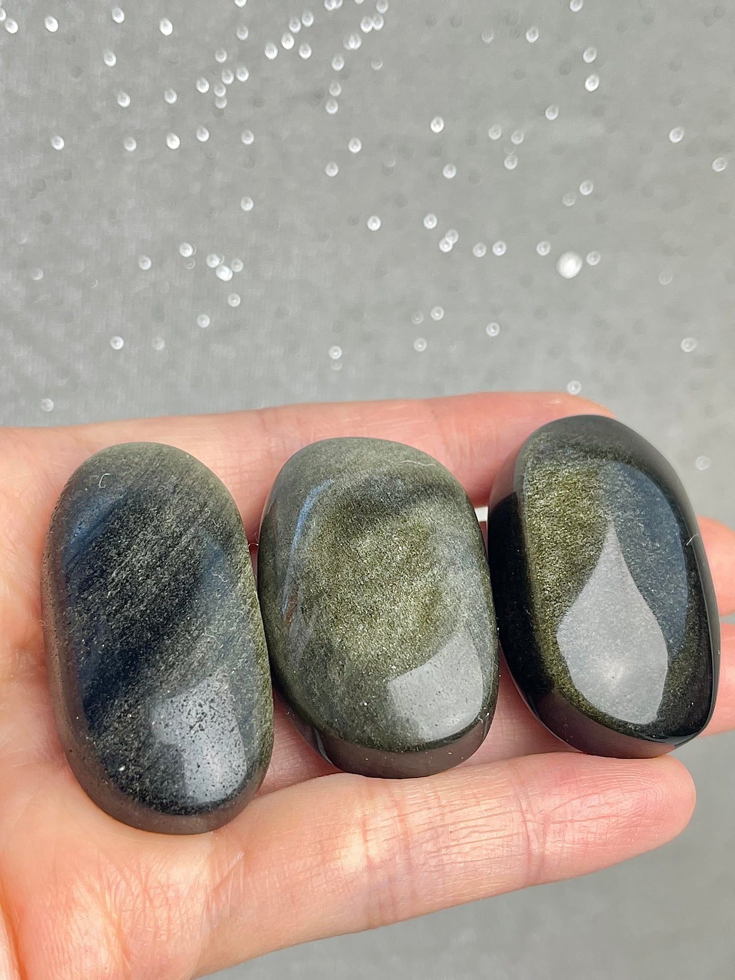 Gull Obsidian Håndstein